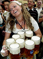 Serving it up in a Beer Tent